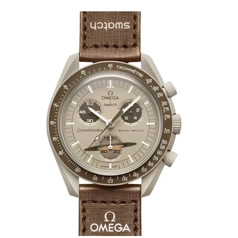 Swatch Moon Swatch Mission to Saturn Speedmaster Brown - New, Unisex - GULFSTREAM FZE